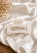 Daisy Print White Claw Hair Clip - Image 2